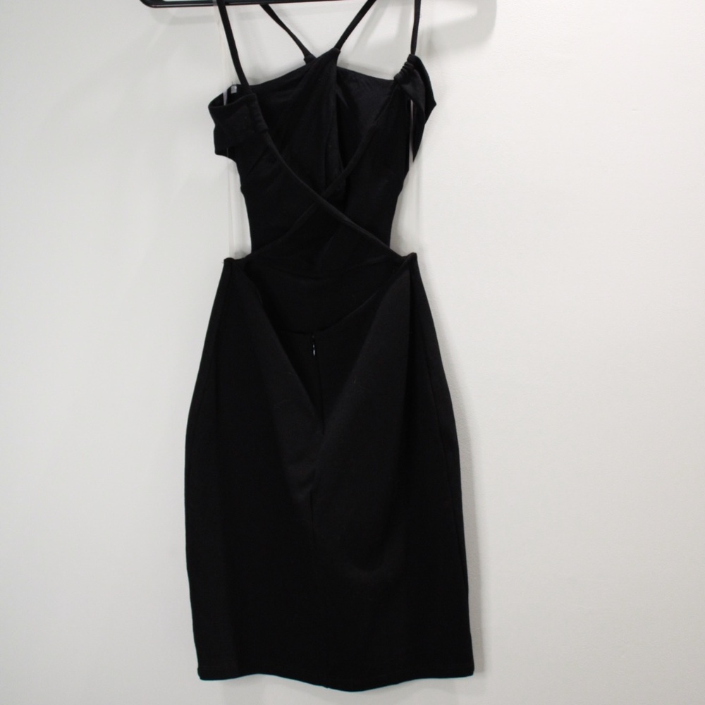 Black Body Con Backless Dress